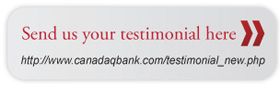Send us your testimonial here   //canadaqbank.com/testimonial-new.php 